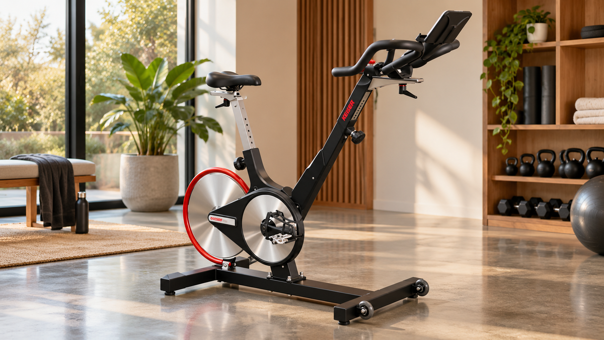 keiser exercise bike in home gym