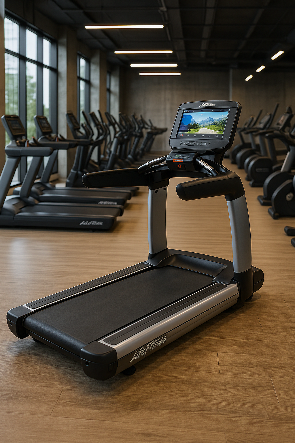 life fitness treadmill in commercial gym
