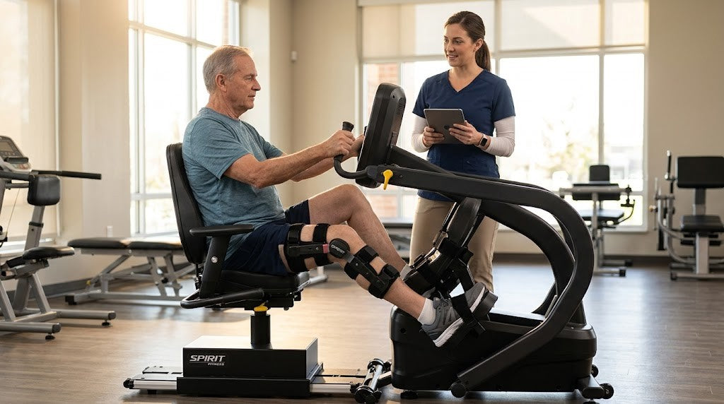 physical therapy patient in clinic
