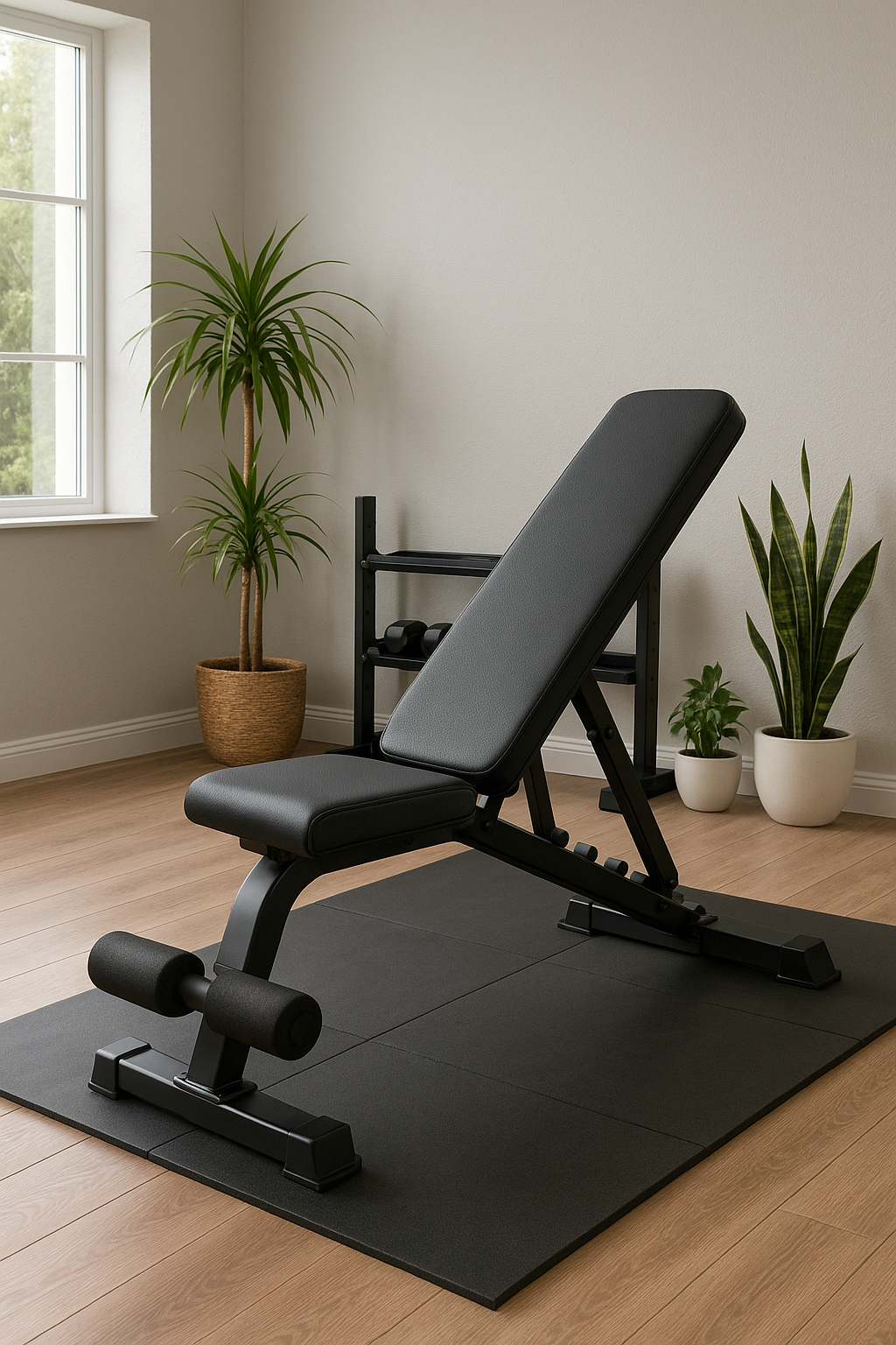 adjustable bench in home gym