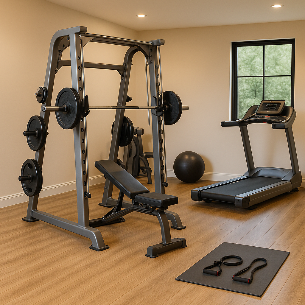 smith machine in home gym