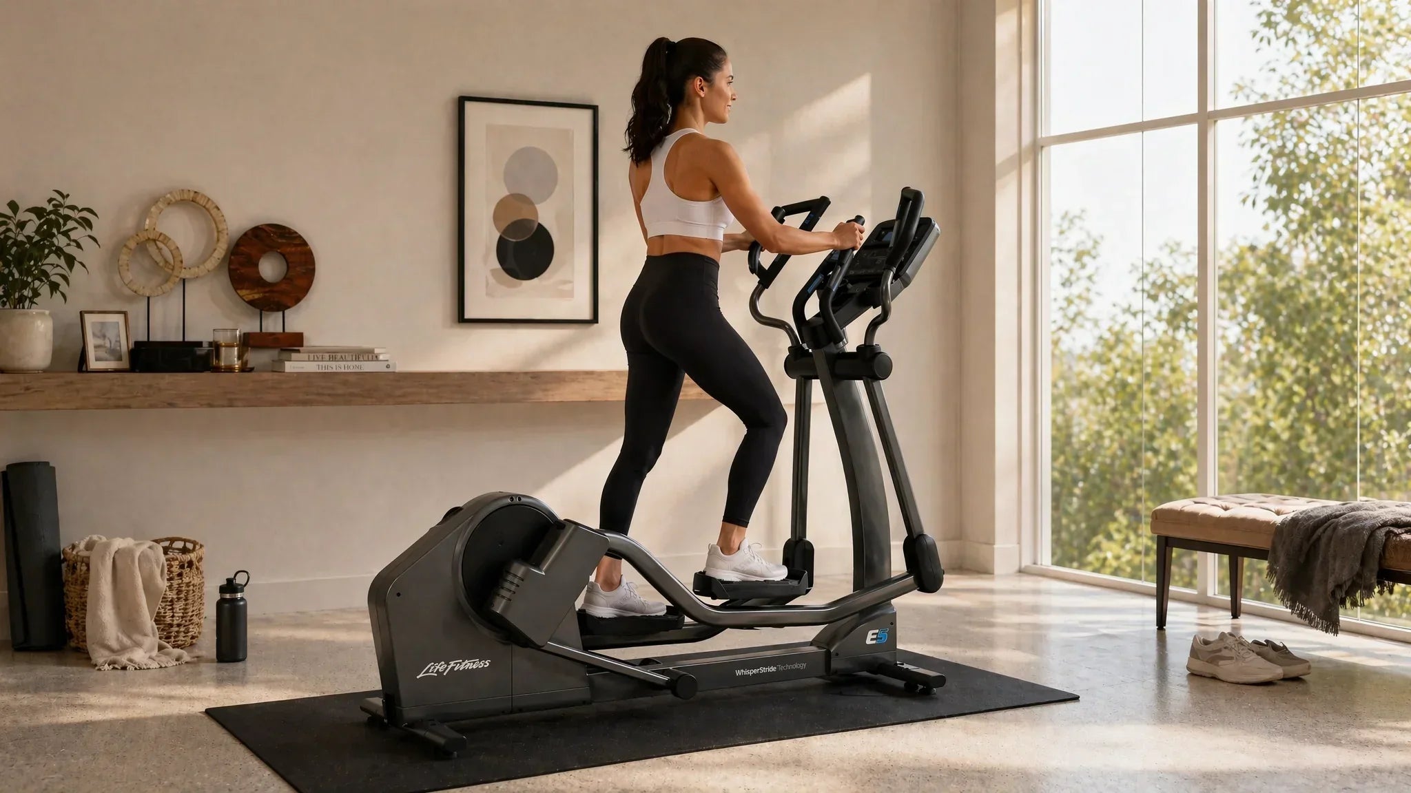 woman on elliptical