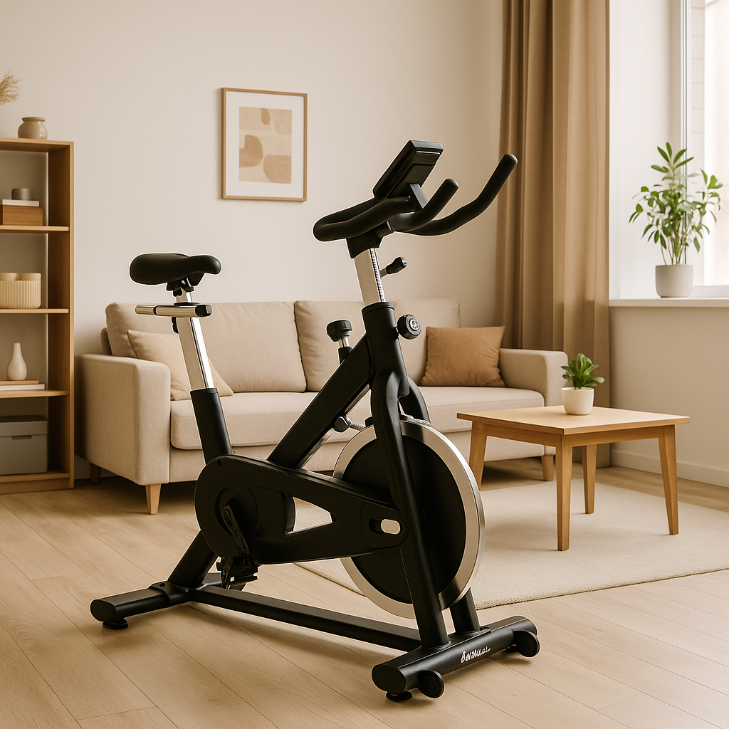 exercise bike in living room
