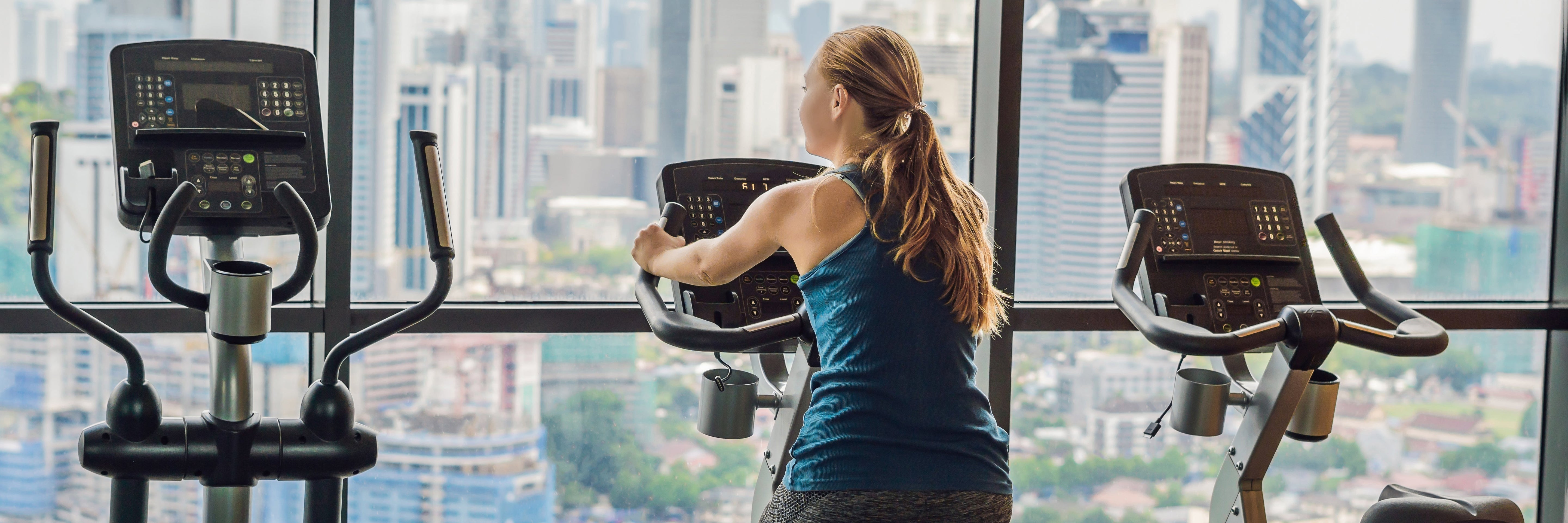 Woman on a cardio machine