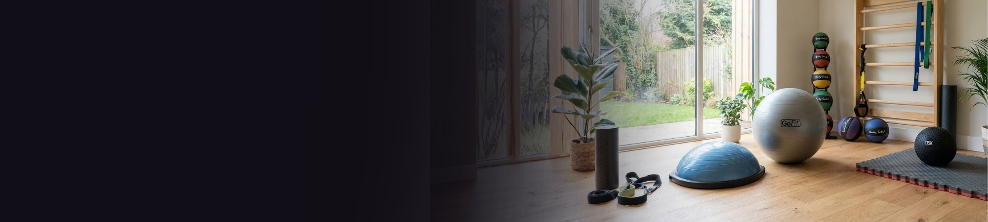 bosu and accessories in home gym