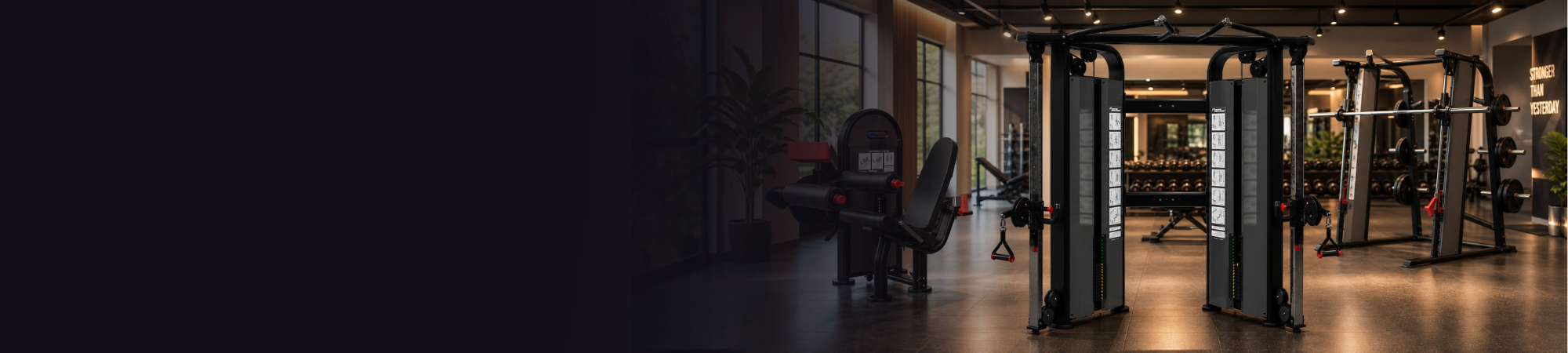 nautilus fitness equipment in a commercial gym