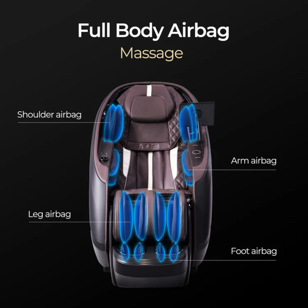 LIFETREND Luxe 4D Dual Core Faux Leather Massage Chair - Fitness Outlet