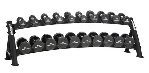 Hoist Fitness CF3461-2 Commercial (2) Tier Horizontal Dumbbell Rack - FITNESS OUTLET