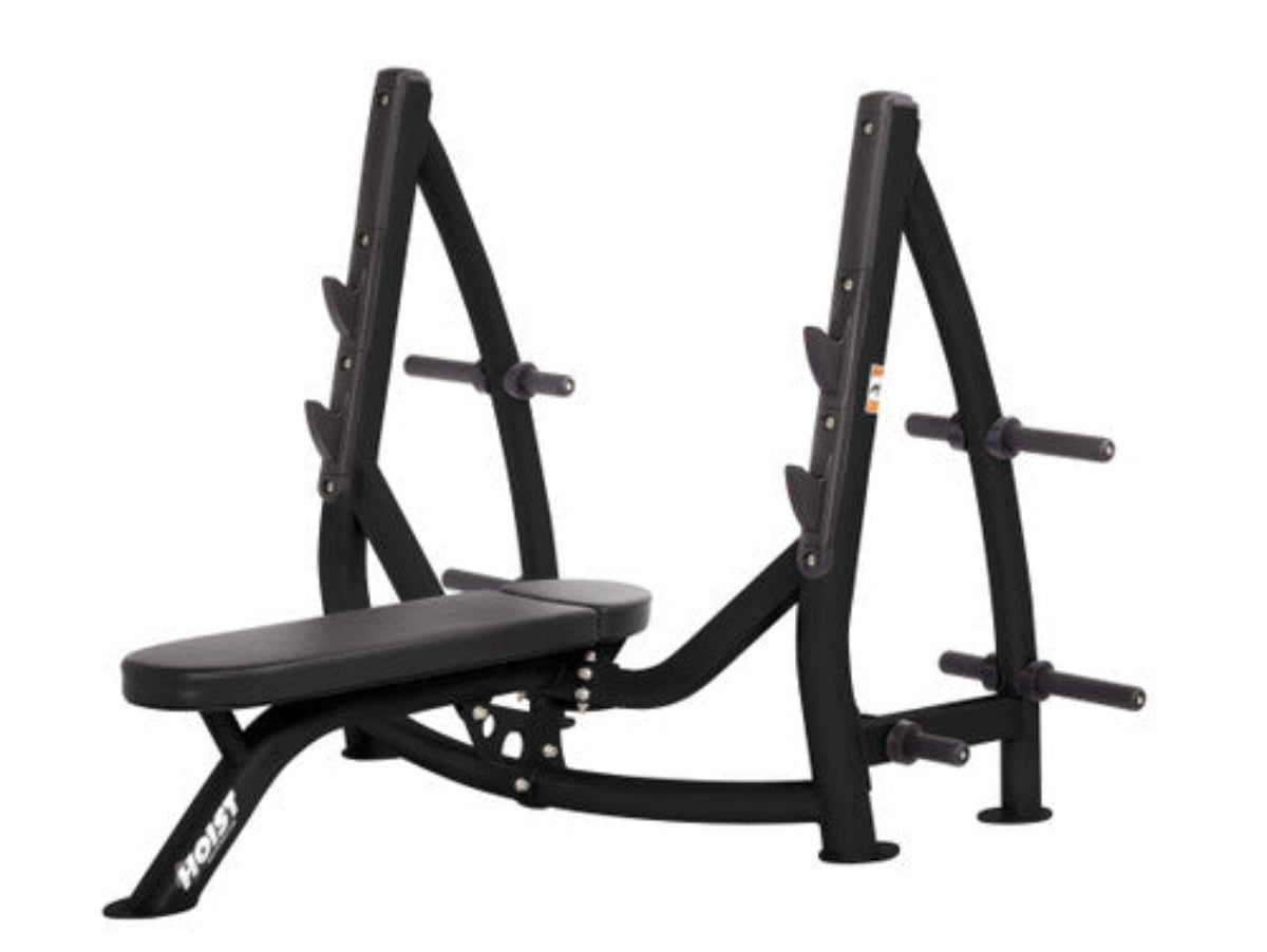 Hoist Fitness CF3170 Commercial Flat Olympic Bench with Storage - FITNESS OUTLET