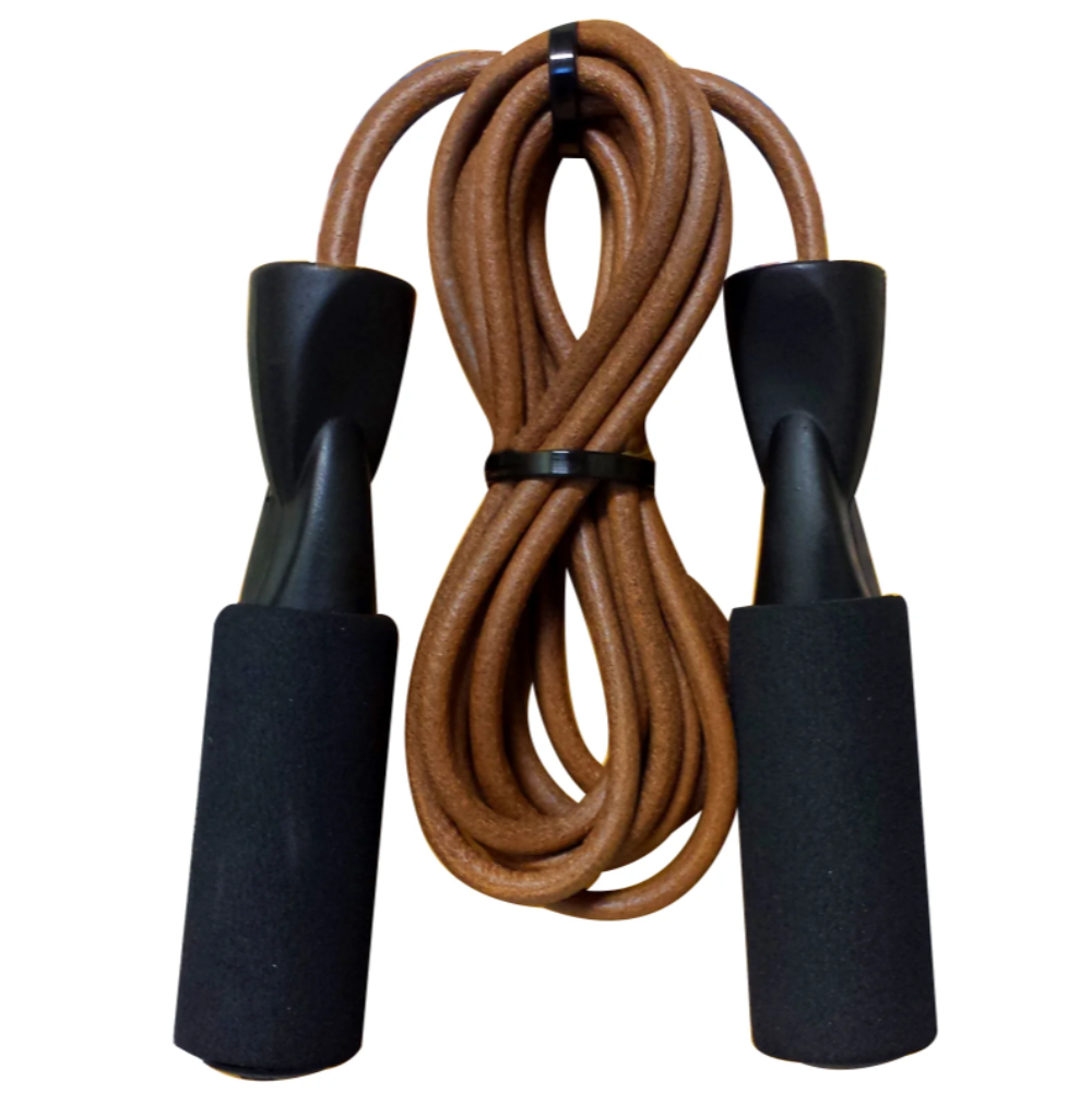 GoFit 9 ft. Leather Jump Rope with Foam Padded Handles