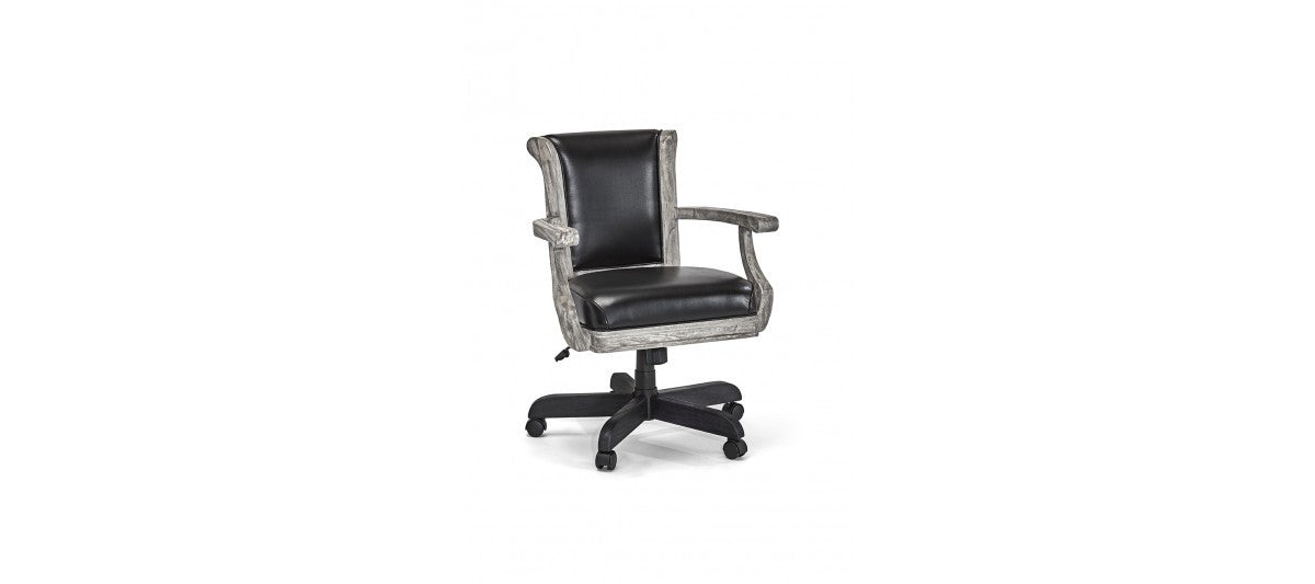 Brunswick Centennial Game Table Chair - Set of 2 - RUSTIC GREY/BLACK WIRE BRUSH