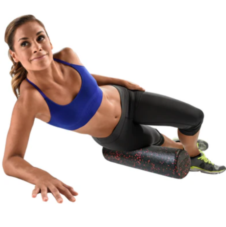 GoFit Pro Foam Roller with Training Manual 24" x 6"