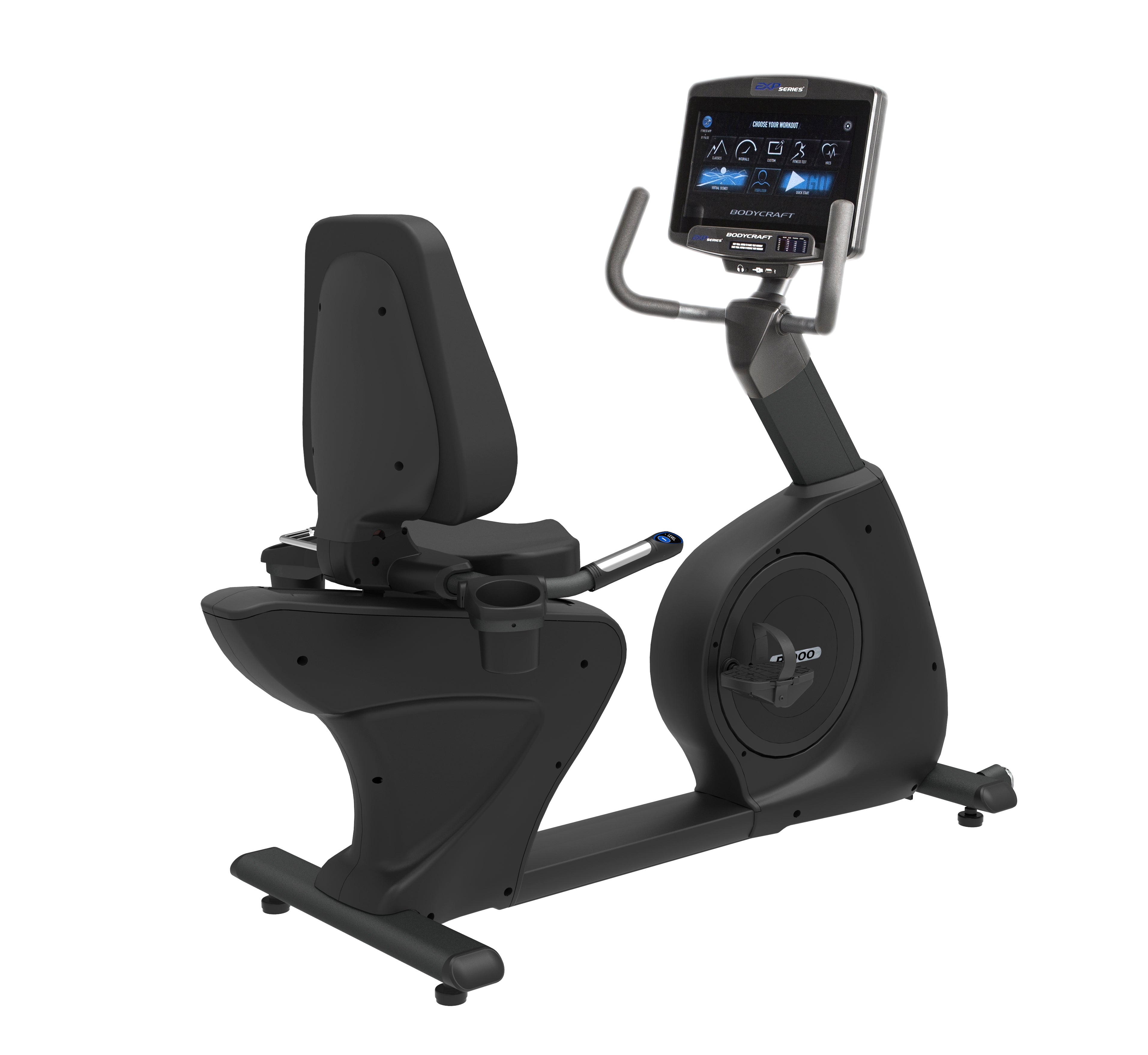BodyCraft R1100 Recumbent Exercise Bike - 16" Touchscreen