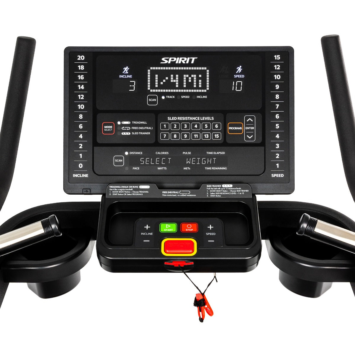 Spirit Fitness CTSBS900 Slat Belt Sled Treadmill