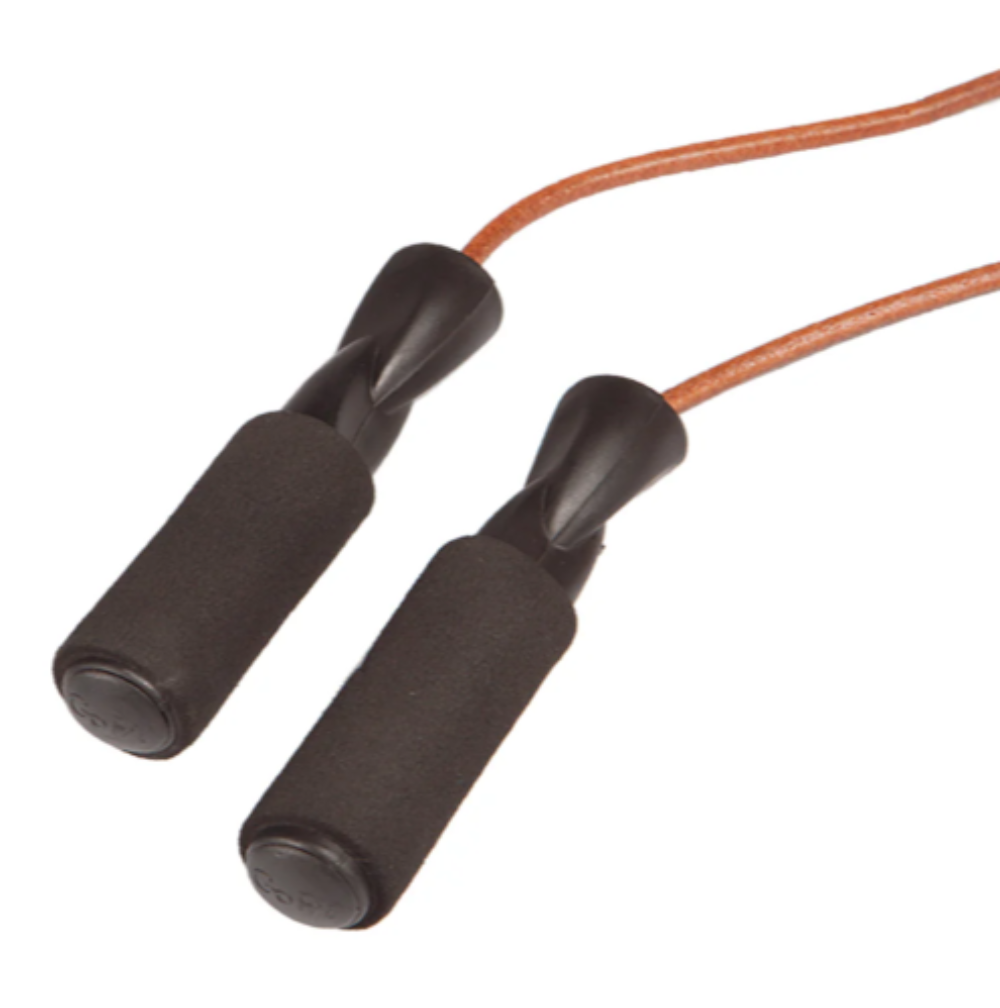 GoFit 9 ft. Leather Jump Rope with Foam Padded Handles