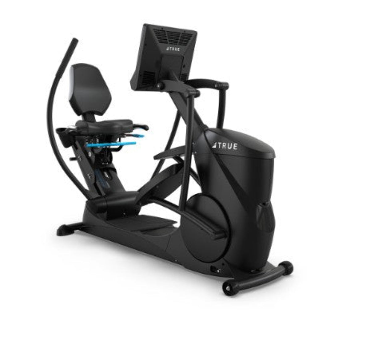 Recumbent Elliptical shown with 22" Touchscreen