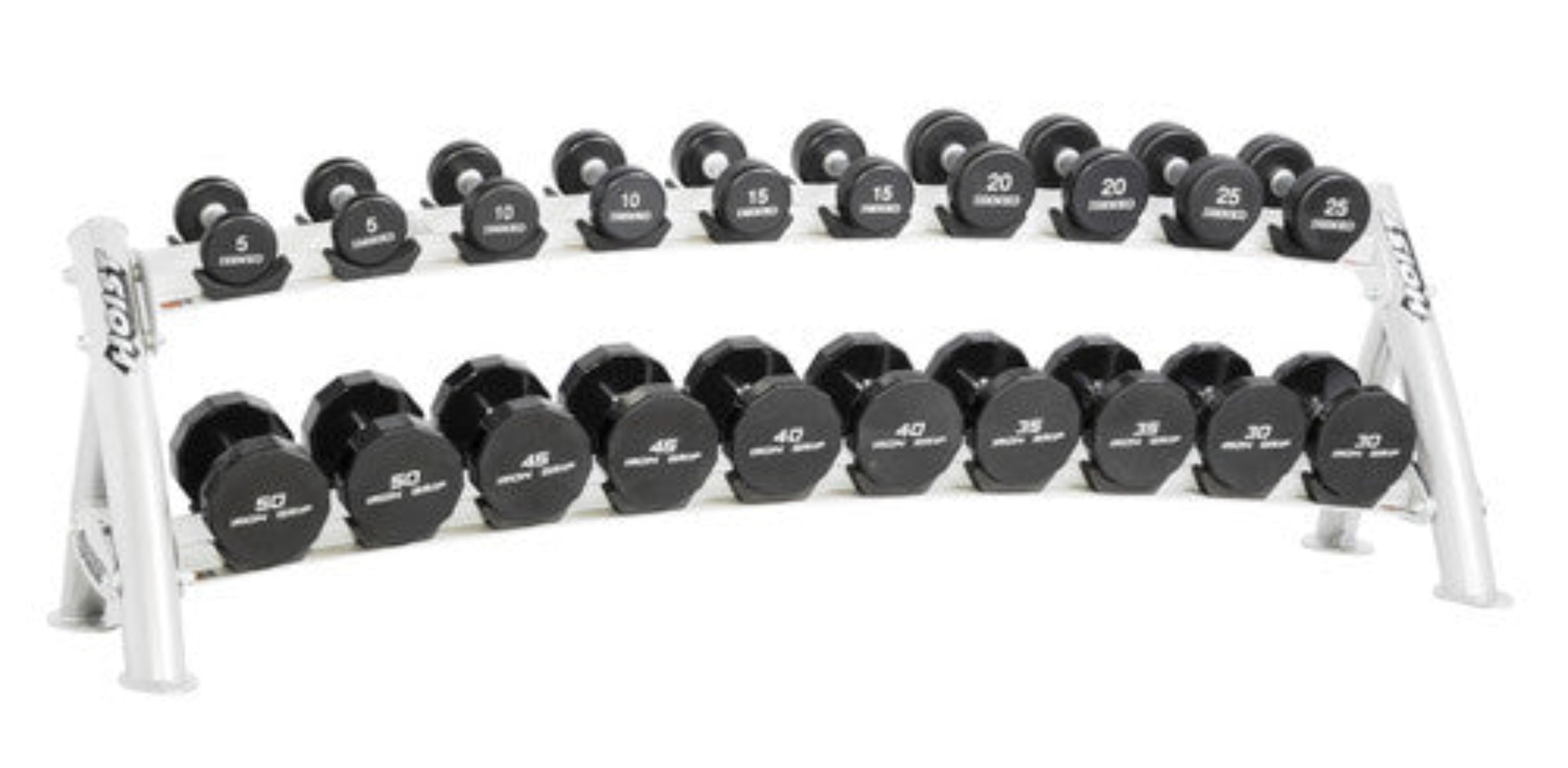 Hoist Fitness CF3461-2 Commercial (2) Tier Horizontal Dumbbell Rack - FITNESS OUTLET