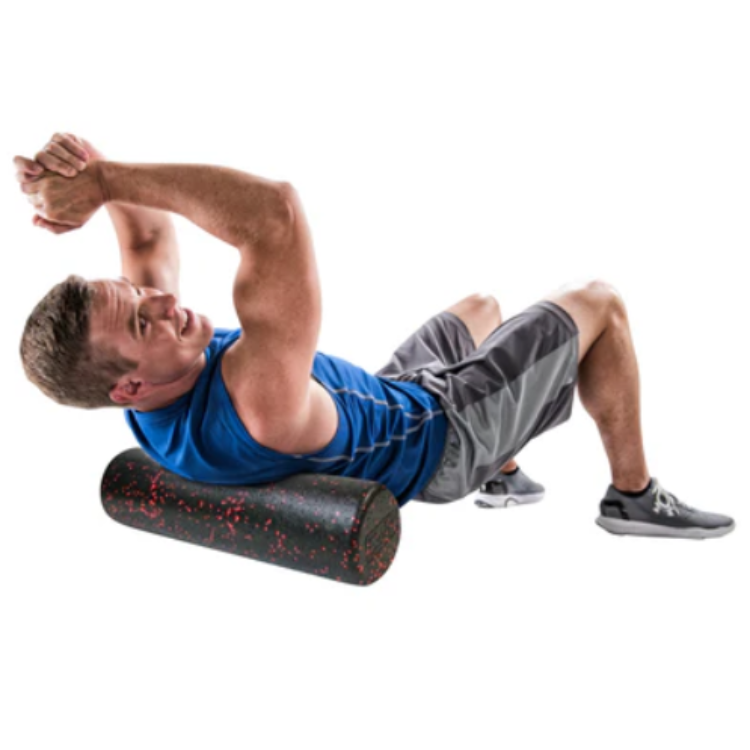 GoFit Pro Foam Roller with Training Manual 24" x 6"