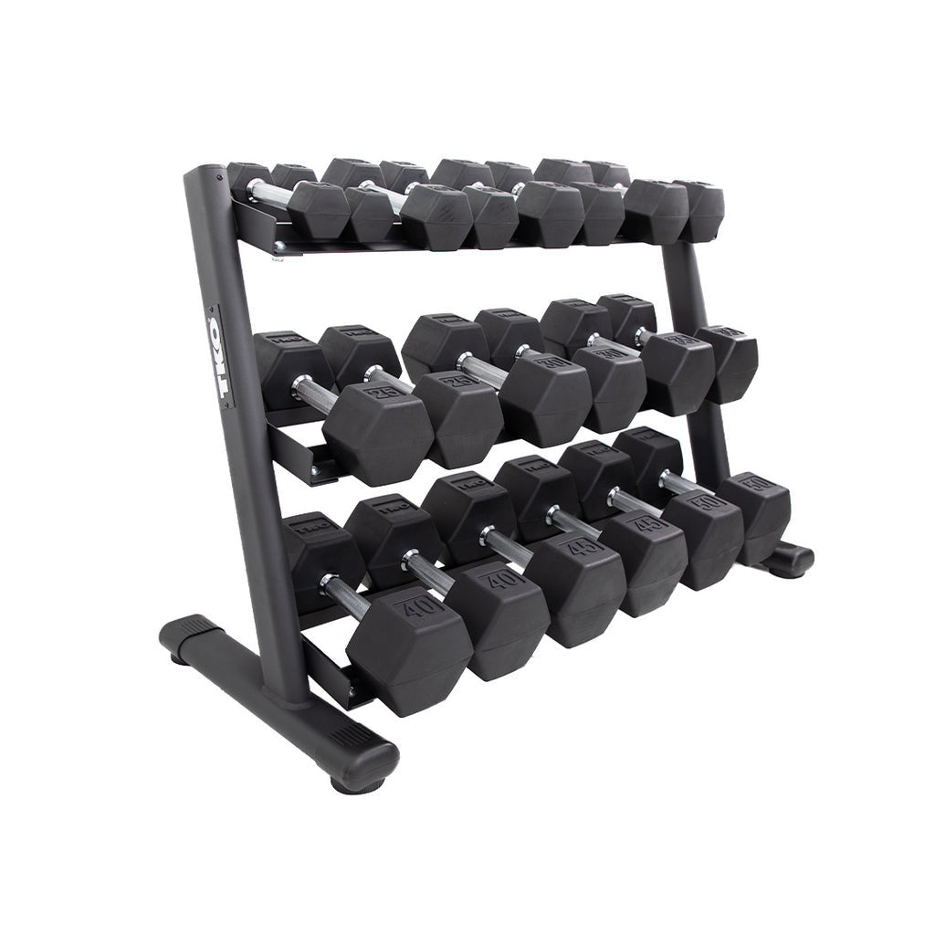 TKO'S 3-Tier Rail Dumbbell Rack
