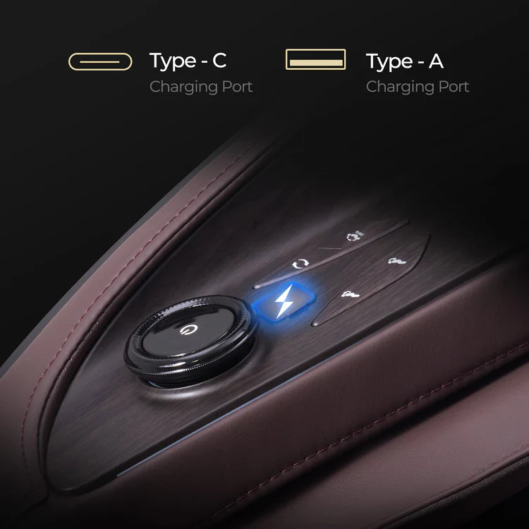 LIFETREND Luxe 4D Dual Core Faux Leather Massage Chair - Fitness Outlet