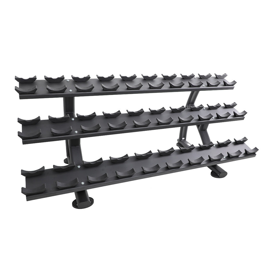 TKO'S 15 Pair Signature Dumbbell Saddle Rack