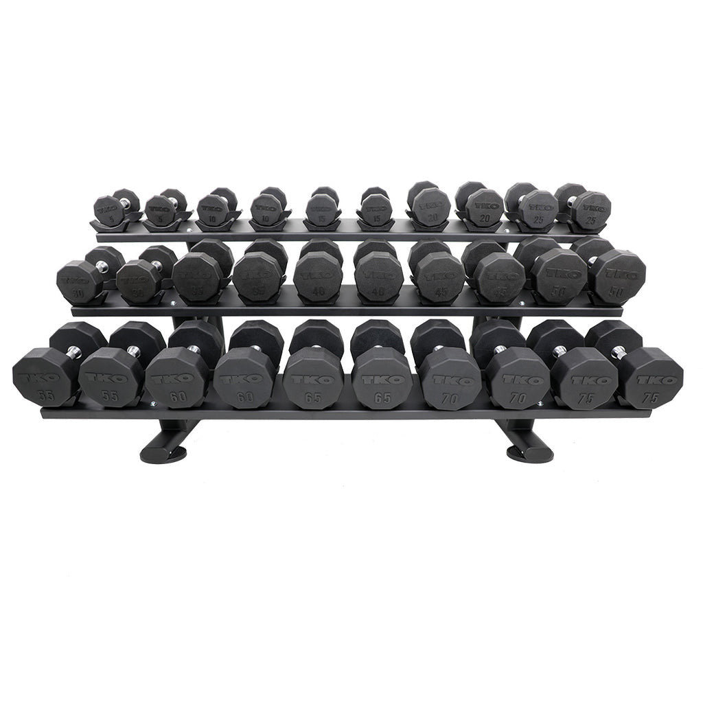 TKO'S 15 Pair Signature Dumbbell Saddle Rack