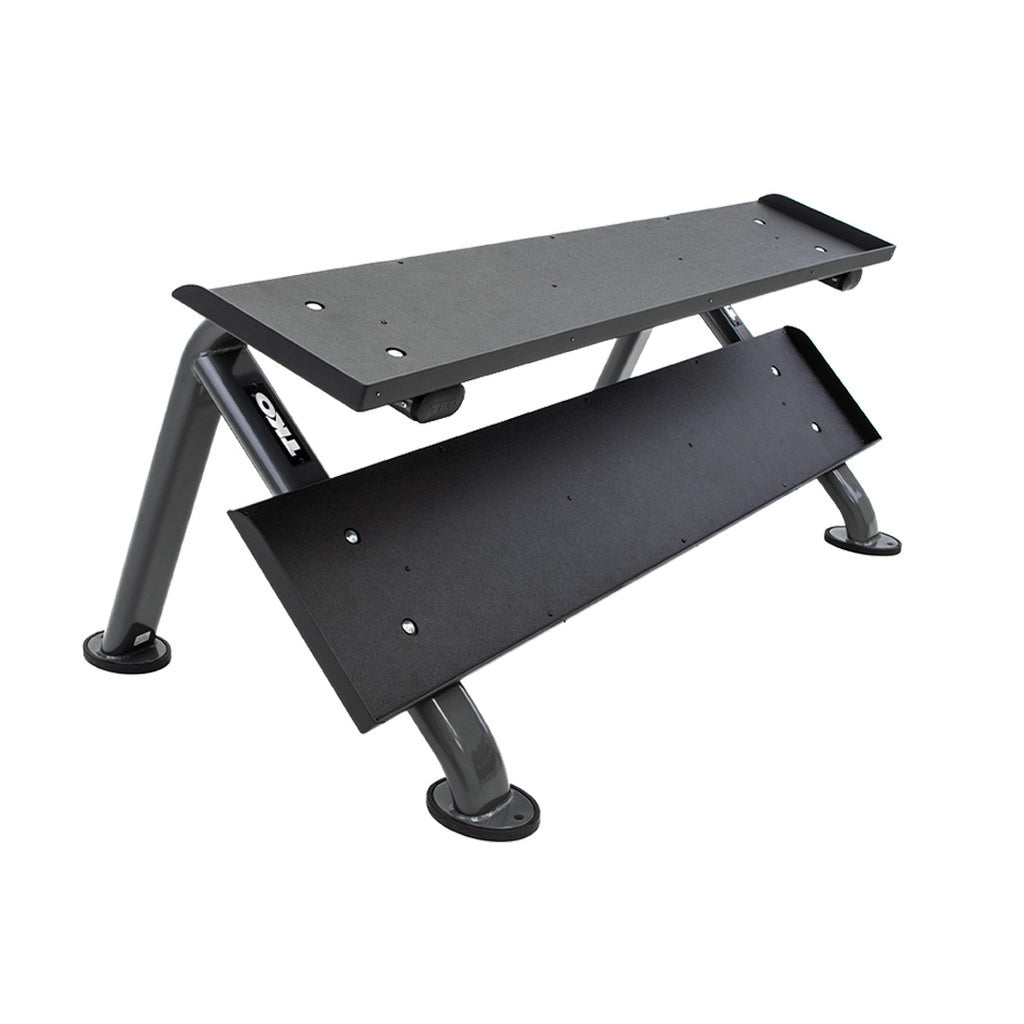 TKO Strength 2-Tier Horizontal Dumbbell Rack | Fitness Outlet