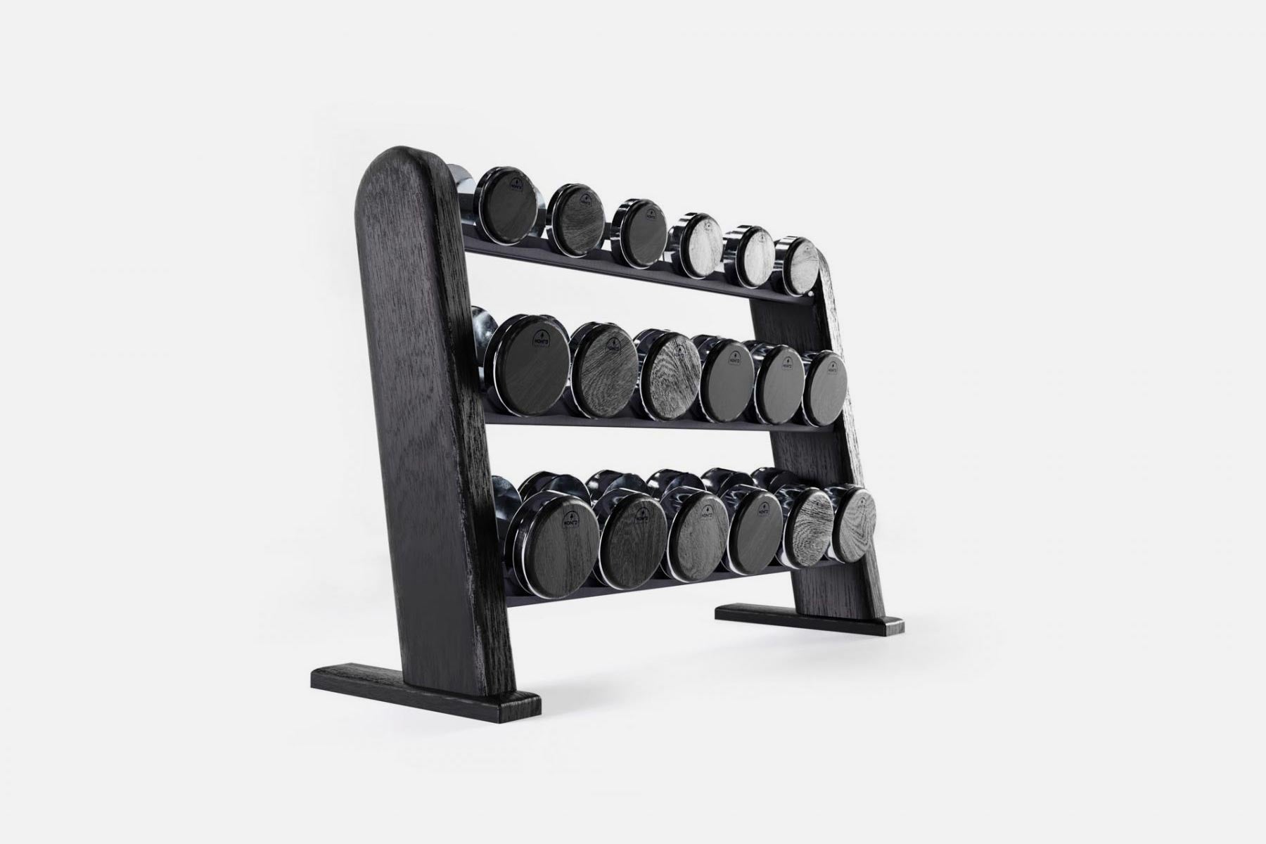 NOHRD Dumbbells and Rack Set - BLACK