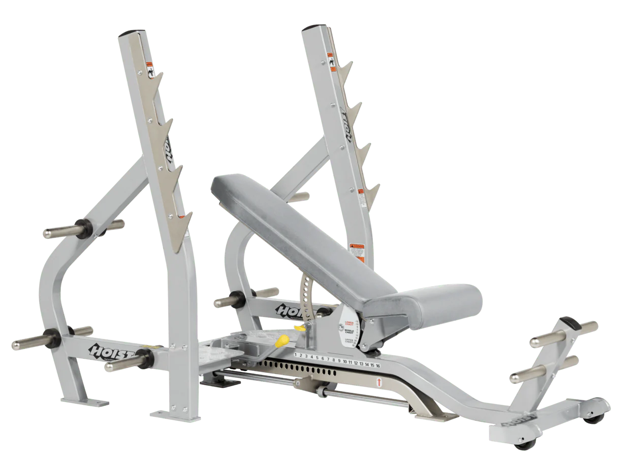 Hoist Fitness CF2179B Commercial (3) Way Flat Incline Decline Bench - Fitness Outlet