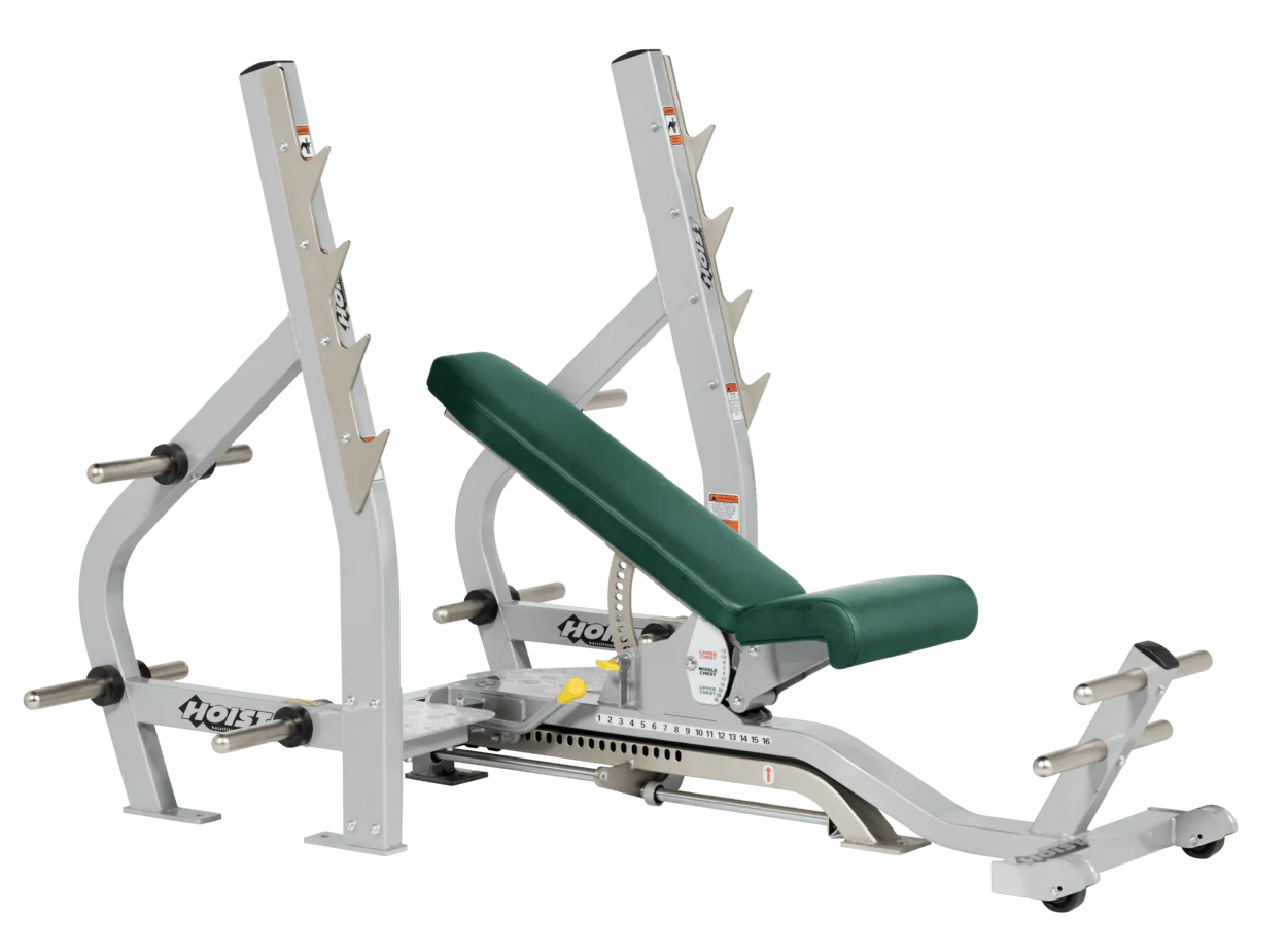 Hoist Fitness CF2179B Commercial (3) Way Flat Incline Decline Bench - Fitness Outlet