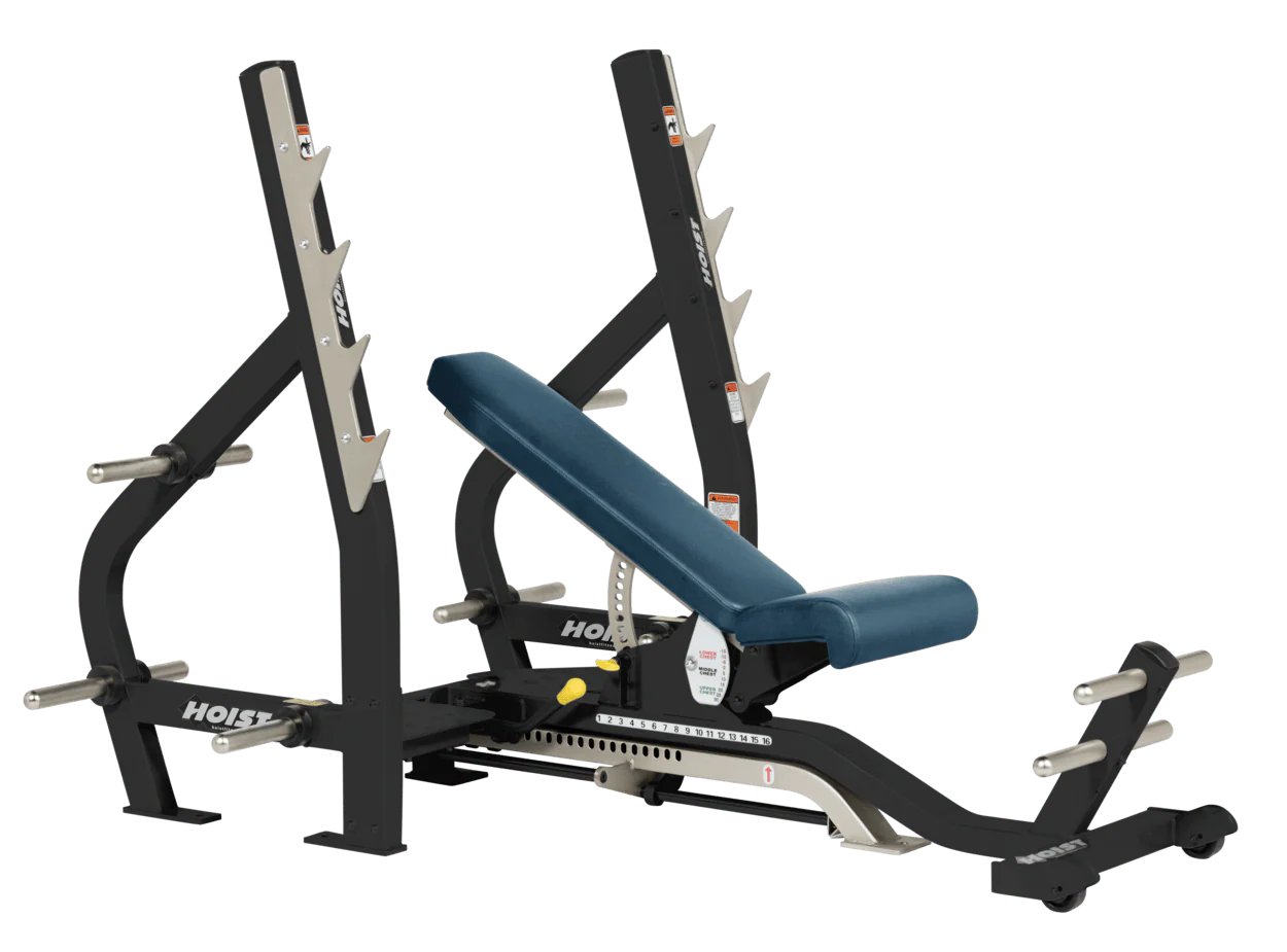 Hoist Fitness CF2179B Commercial (3) Way Flat Incline Decline Bench - Fitness Outlet