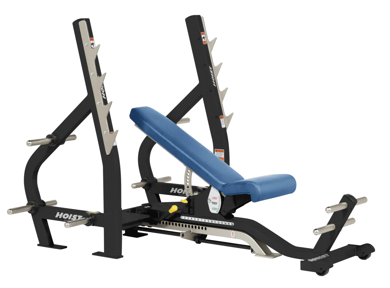 Hoist Fitness CF2179B Commercial (3) Way Flat Incline Decline Bench - Fitness Outlet