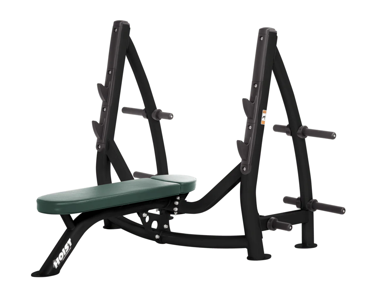 Hoist Fitness CF3170 Commercial Flat Olympic Bench with Storage - Fitness Outlet