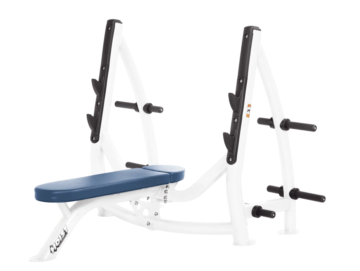 Hoist Fitness CF3170 Commercial Flat Olympic Bench with Storage - Fitness Outlet