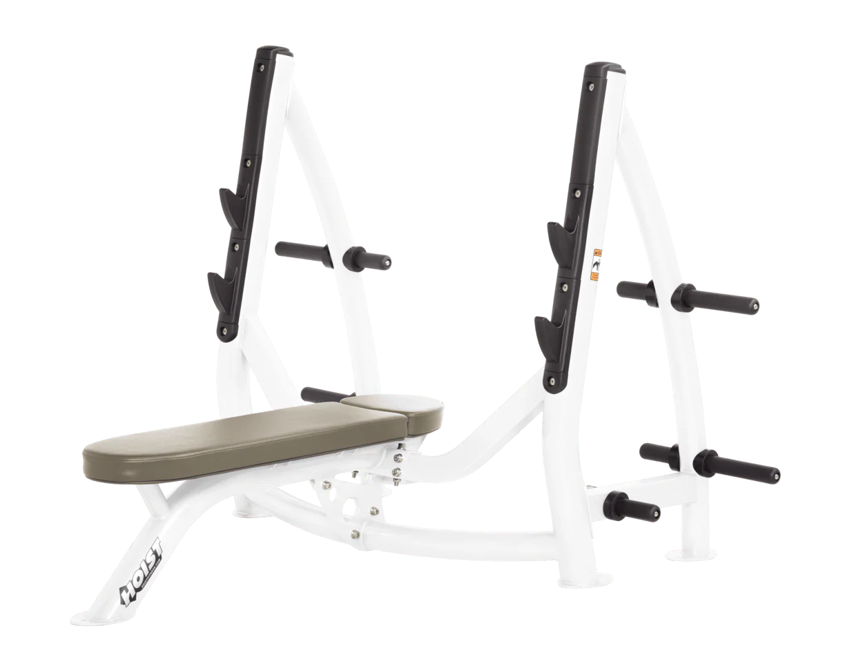 Hoist Fitness CF3170 Commercial Flat Olympic Bench with Storage - Fitness Outlet