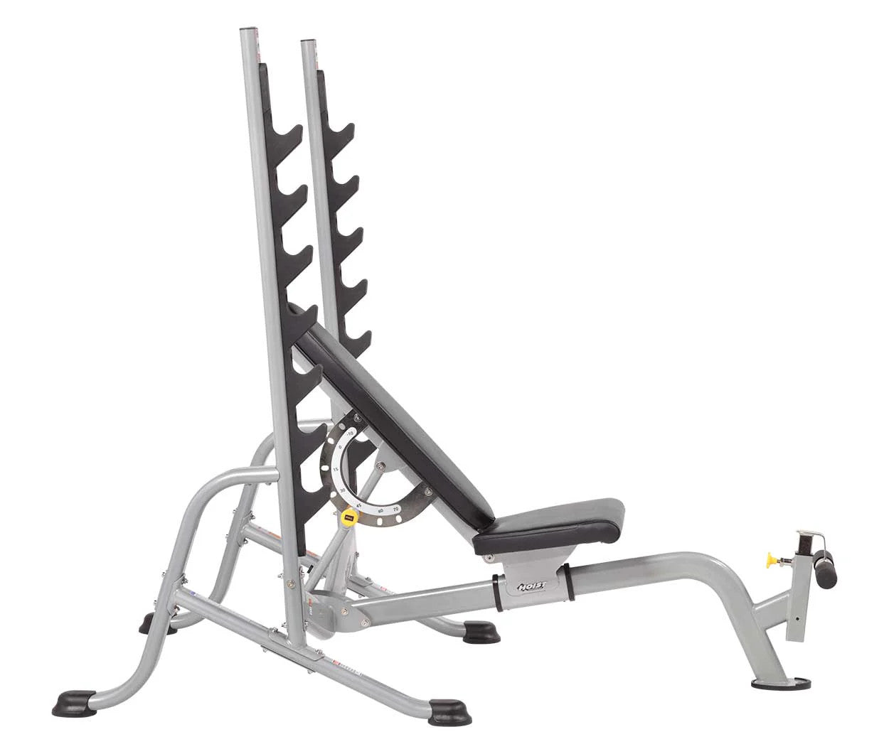Hoist HF 5170 7 POSTION FID OLYMPIC BENCH SHOWN FROM THE SIDE INCLINE