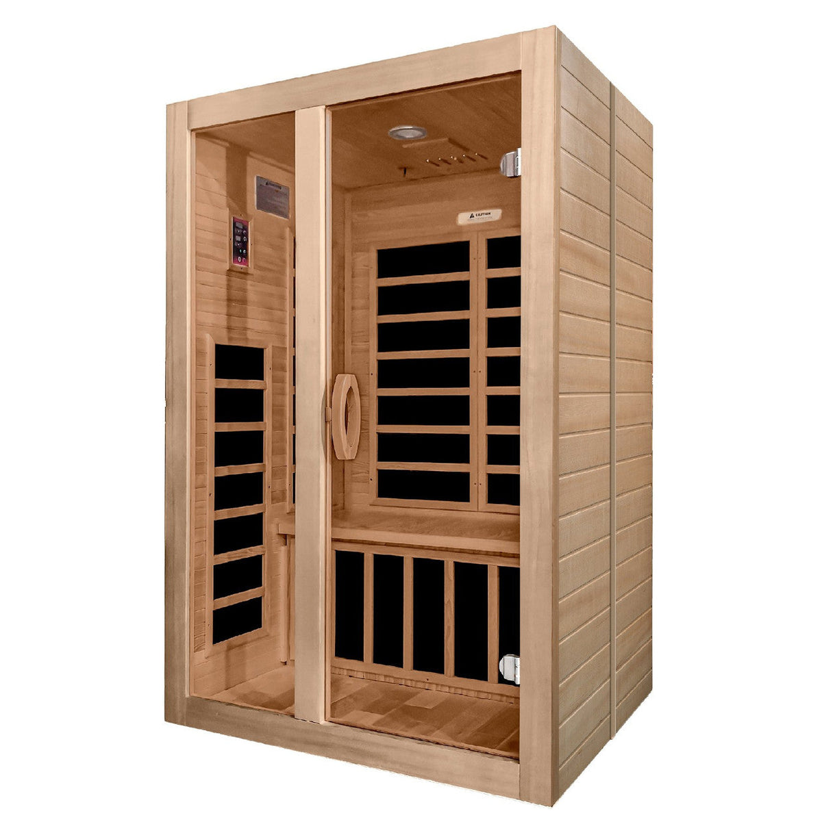 Golden Designs Dynamic Santiago 2-person Low EMF (Under 8MG) FAR Infrared Sauna (Canadian Hemlock)