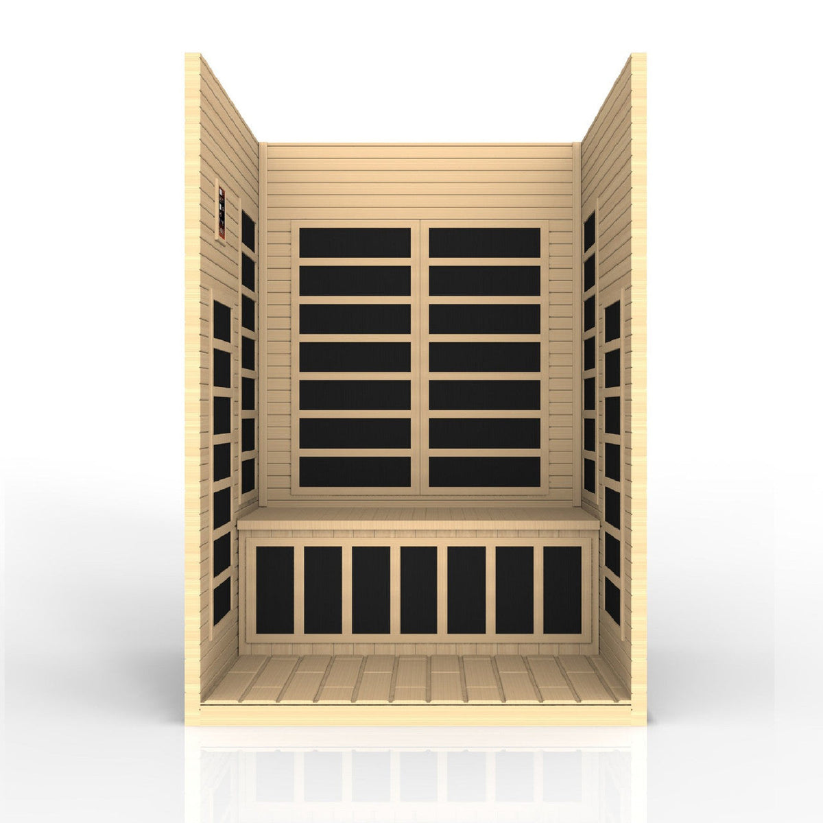 Golden Designs Dynamic Santiago 2-person Low EMF (Under 8MG) FAR Infrared Sauna (Canadian Hemlock)