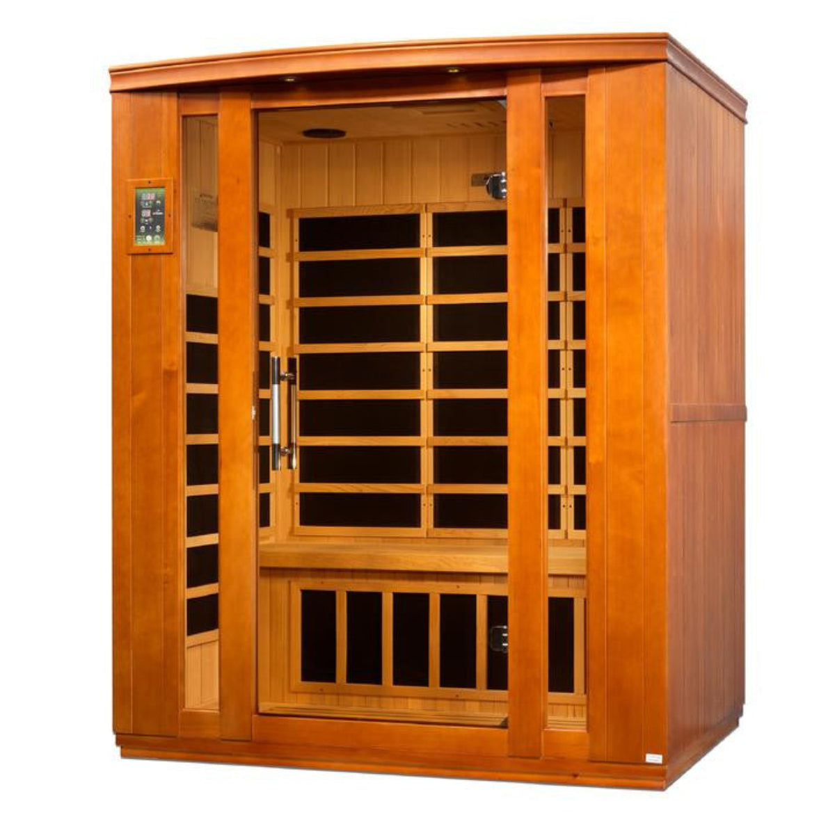 Golden Designs Dynamic Bellagio 3-person Low EMF (Under 8MG) FAR Infrared Sauna (Canadian Hemlock)