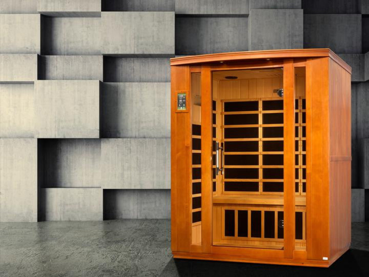 Golden Designs Dynamic Bellagio 3-person Low EMF (Under 8MG) FAR Infrared Sauna (Canadian Hemlock)