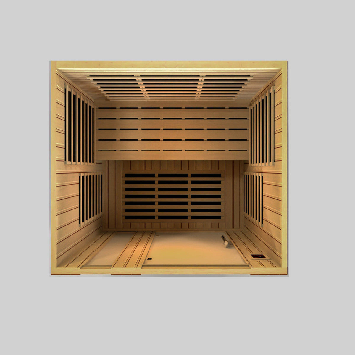 Golden Designs Dynamic Lugano 3-person Low EMF (Under 8MG) FAR Infrared Sauna (Canadian Hemlock)