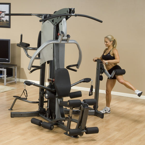 BodySolid F500 Fusion 500 Personal Trainer Gym with Optional Multi Hip Station and Vertical Knee-Raise / Dip Station