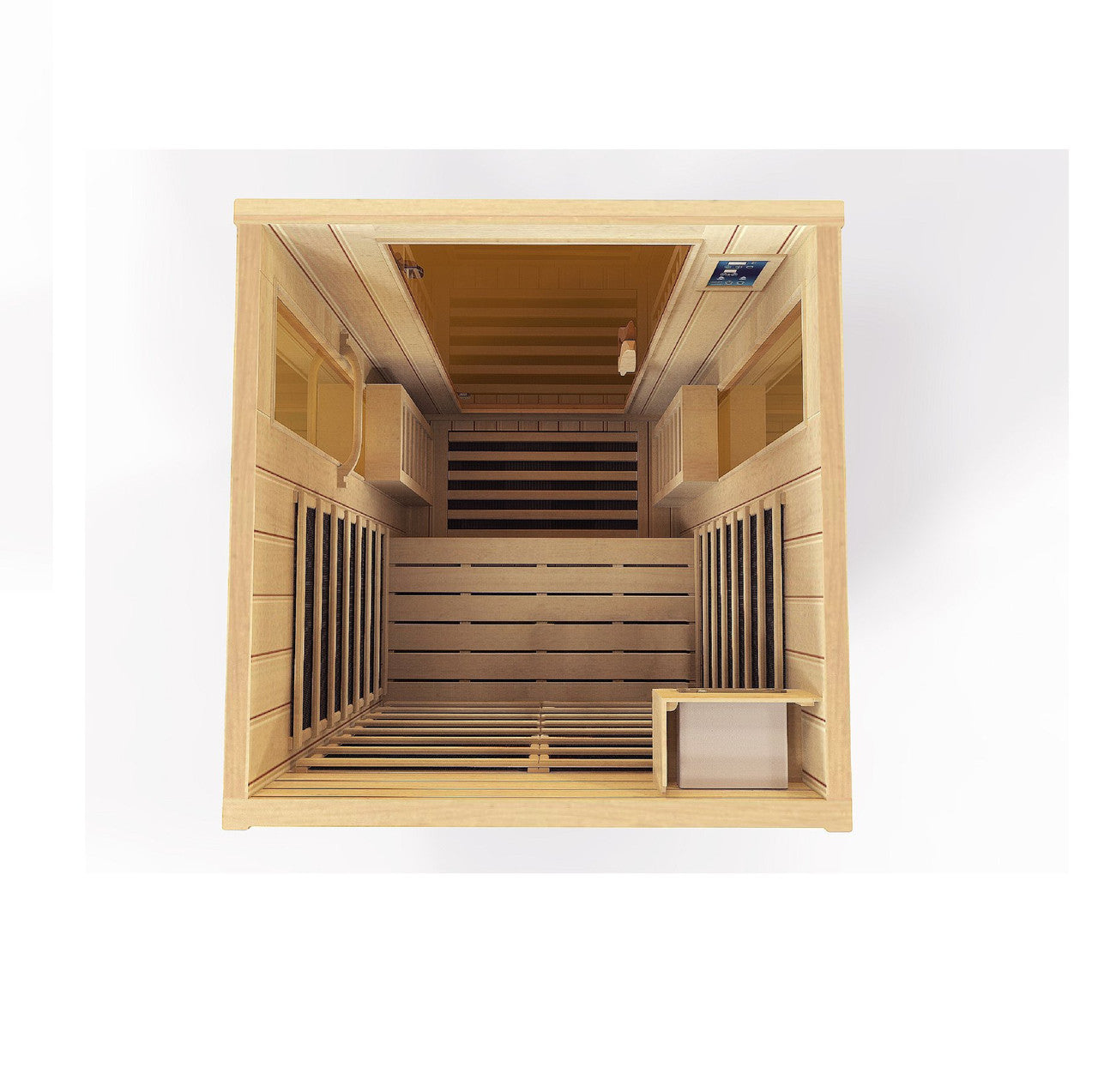 Golden Designs 1-2-Person Full Spectrum PureTech™ Near Zero EMF FAR Infrared Sauna with Himalayan Salt Bar (Canadian Hemlock)