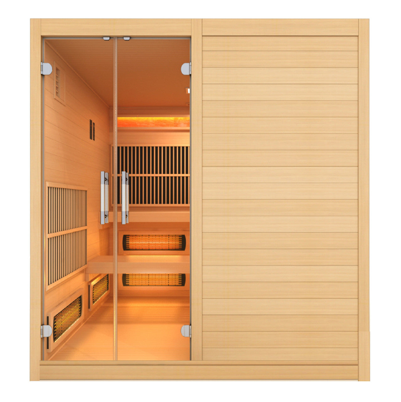 Golden Designs 2025 Toledo 6 Per Hybrid Sauna (Indoor). Full Spectrum and Harvia Traditional Stove