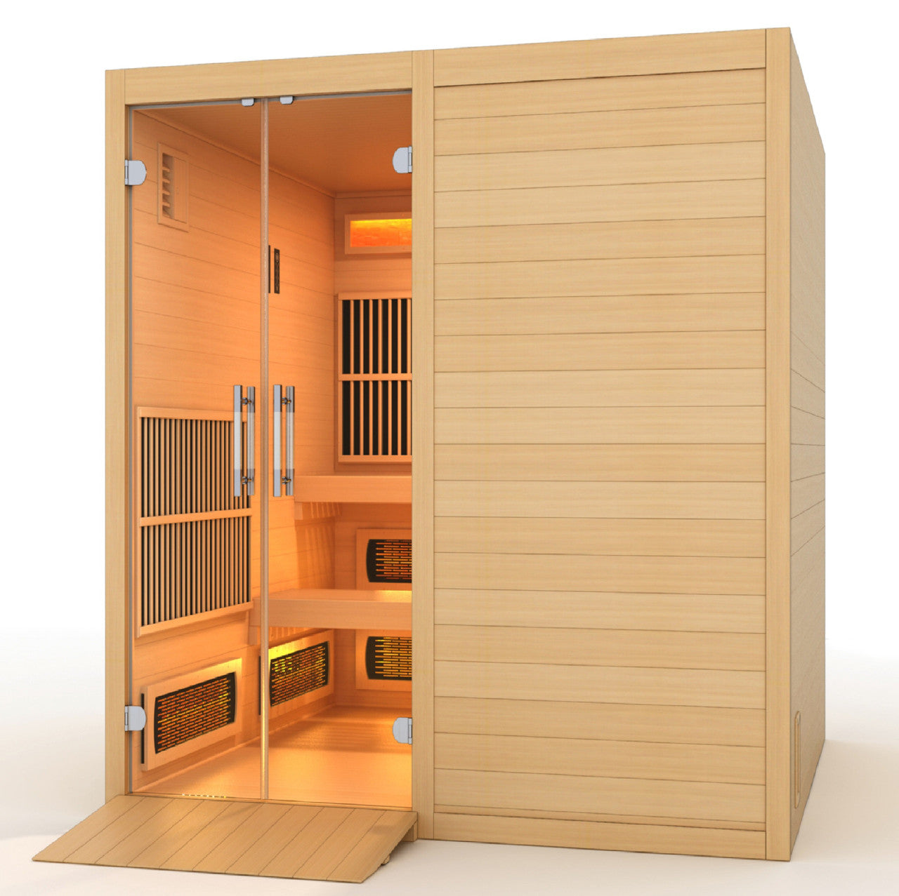 Golden Designs 2025 Toledo 6 Per Hybrid Sauna (Indoor). Full Spectrum and Harvia Traditional Stove