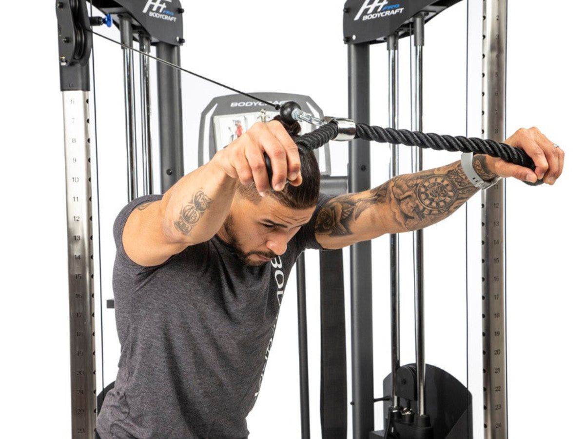 BodyCraft HFT PRO Functional Trainer Dual 150 lb. Stacks with Accessories and Workout