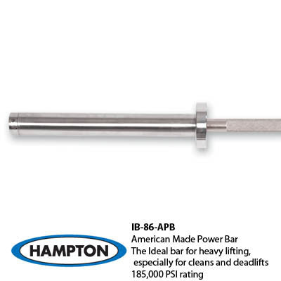 Hampton International Bronze Bushing American Made Power Bar. 1500 lb test – 28mm – 185,000 psi