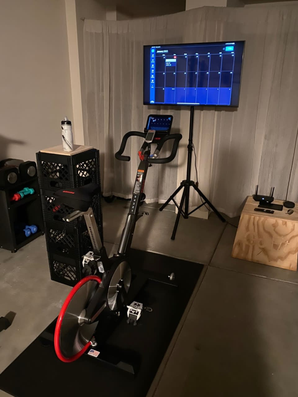 Keiser M3i Indoor Cycle with Bluetooth, Media Tray, Stretch Pads, Floor Mat, M Connect Display