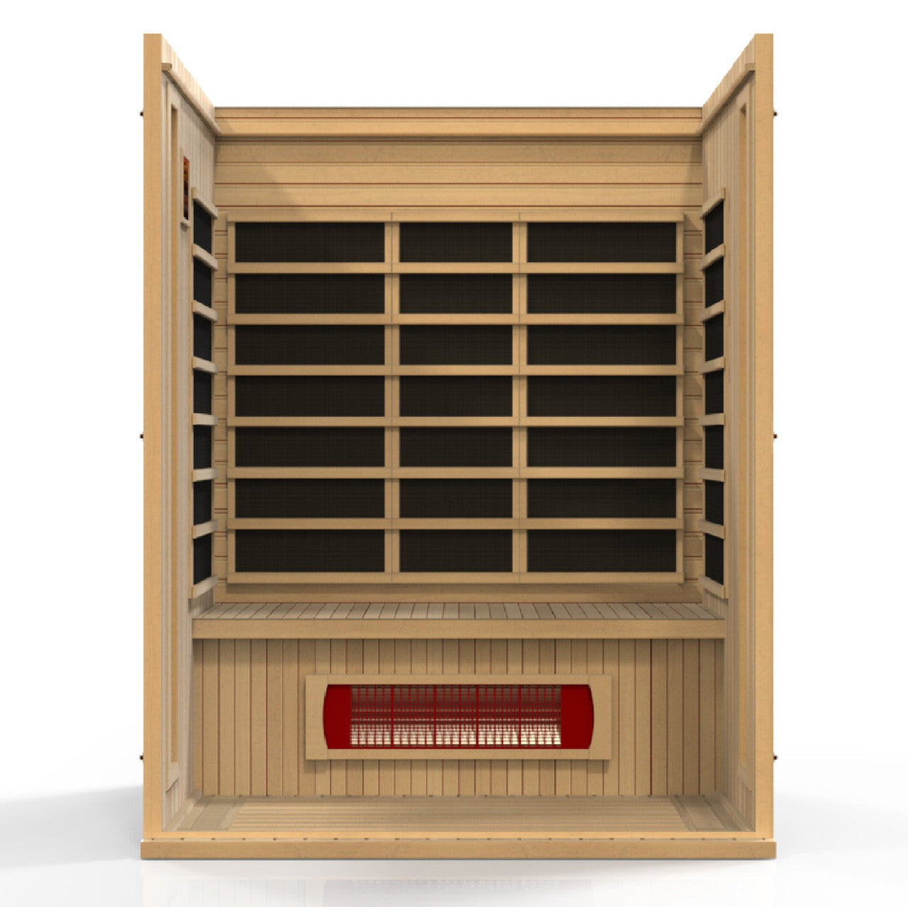 Golden Designs Maxxus 3-Person Corner Low EMF (Under 8MG) FAR Infrared Sauna (Canadian Hemlock)
