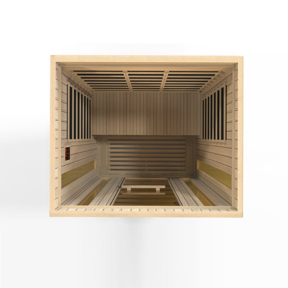 Golden Designs Maxxus 3-Person Corner Low EMF (Under 8MG) FAR Infrared Sauna (Canadian Hemlock)